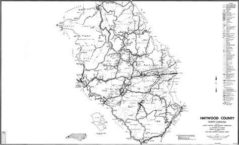 1962 Road Map of Haywood County, North Carolina