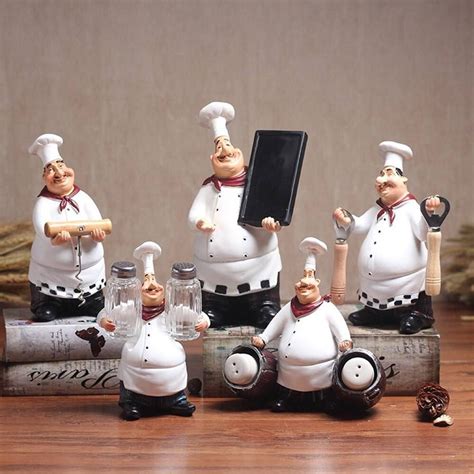 Bar Decor Retro Chef Figurines | Barly in 2020 | Bar decor, Chef kitchen decor, Coffee decor