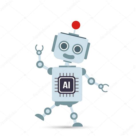 AI Inteligencia artificial Tecnología robot diseño de dibujos animados elemento vector ...