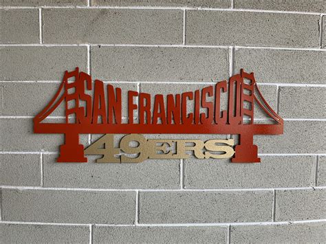 San Fransico 49ers Metal Art Niners Sign Sf Sign Football Sign San ...