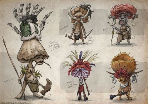 ArtStation - Tribal Mushroom People