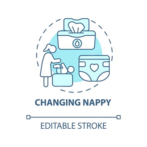 Changing Nappy Blue Concept Icon Mother Round Abstract Vector, Mother ...