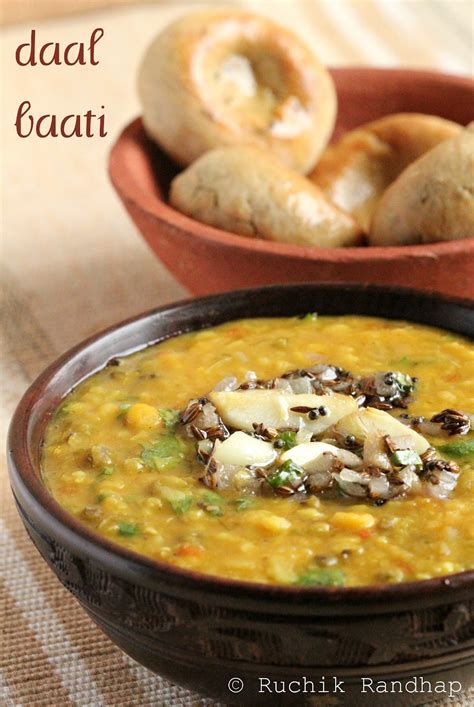 Ruchik Randhap (Delicious Cooking): Daal Baati (Five Lentil Soup & Unleavened Baked Bread)