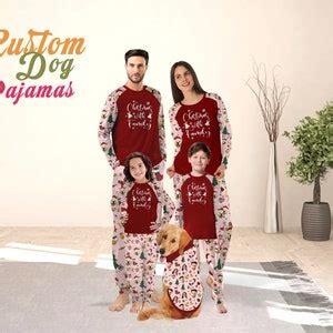 Adult and Dog Matching Pajamas Matching Family Pjm and Dog - Etsy