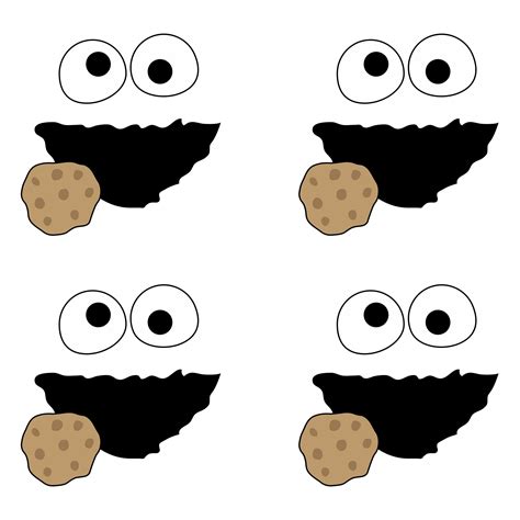 Printable Cookie Monster Face Template - Printable Templates