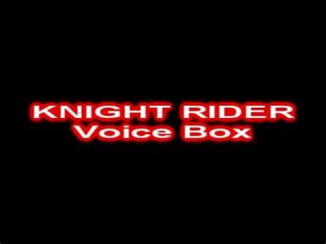 Knight Rider Voice Box - KITT & KARR - YouTube