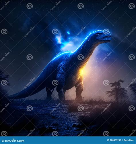 Tyrannosaurus Rex in the Desert at Night. 3d Rendering Generative AI ...