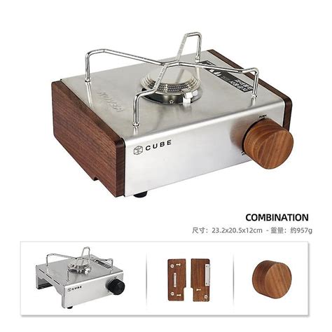 Portable outdoor camping gas stove decorative solid wood siding accessories gas tank hot pot ...