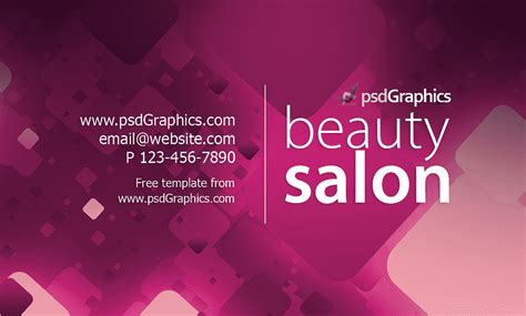 Iklan salon kecantikan Grafik PSD, Kartu Kunjungan Kartu Kecantikan Parlor Template, kartu nama ...