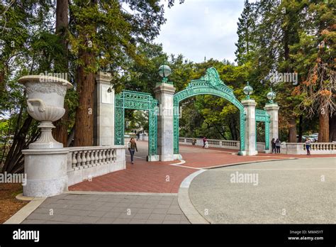 Sather Gate on the UC Berkeley university campus, Berkeley, CA, USA ...