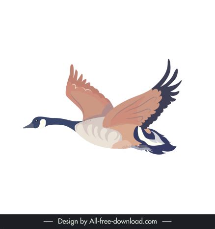 Canada goose icon flying gesture dynamic cartoon design vectors stock in format for free ...