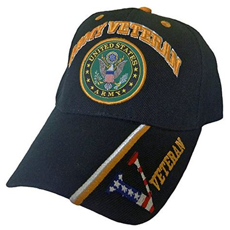 Army Black Baseball Cap US Veteran V American Flag USA Hat United ...