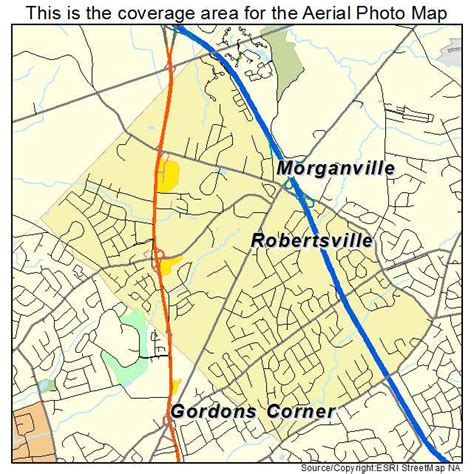 Aerial Photography Map of Morganville, NJ New Jersey