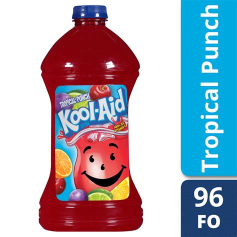 Kool-Aid Ready-to-Drink Tropical Punch Soft Drink, Caffeine Free, 96 fl ...