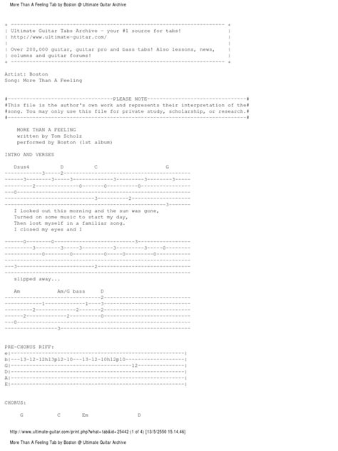 More Than A Feeling | PDF | Song Structure | Recorded Music