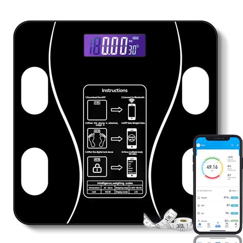 Body Fat Scale Smart BMI Scale Digital Bathroom Wireless Weight Scale, Body Composition Analyzer ...