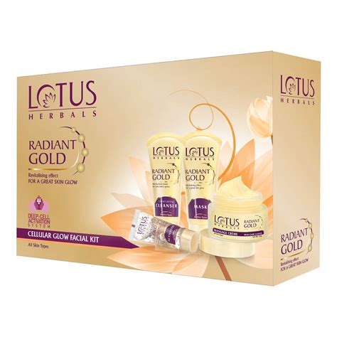 Buy Lotus al Radiant Gold Cellular Glow Facial Kit Online at desertcartUAE