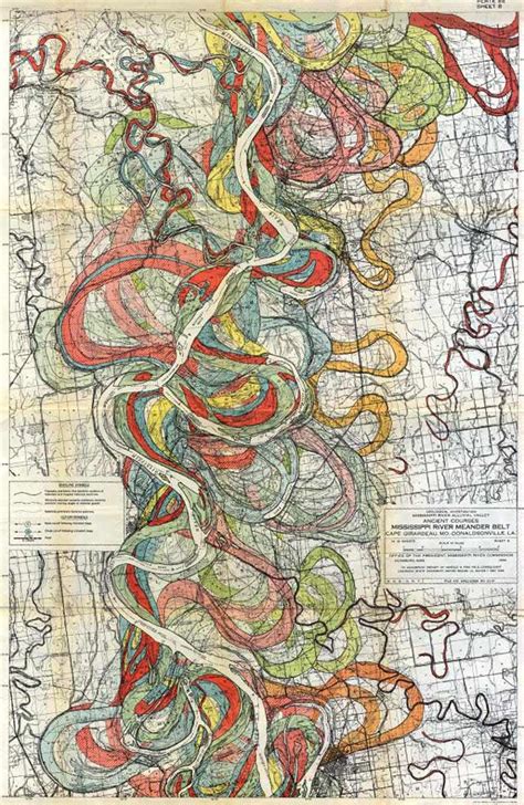 Gorgeous Vintage Maps of the Mississippi River's Path Over Time in 2021 ...