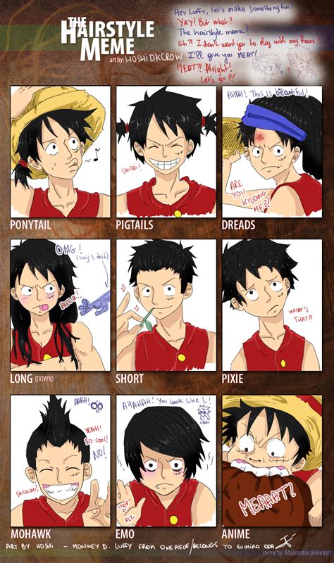 HairStyle Meme : Monkey D. Luffy by HoshiDKCrow on DeviantArt