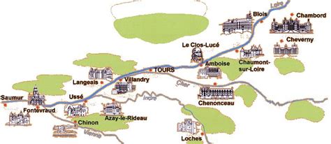 Chateaux de la loire map - chateau u montellier