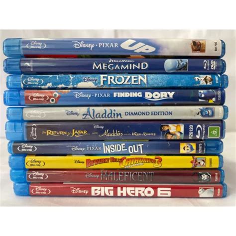 LOT OF 10 Blu-Ray All Cartoon Disney Pixar Blu-ray Movie Lot Animated ...