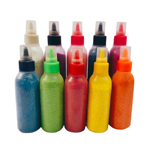 Buy Buyent ® Rangoli Powder Bottles Rangoli Bottles with Nozzle Rangoli ...