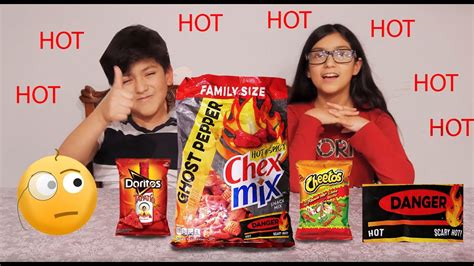 Ghost Pepper Challenge, Doritos-Tapatio vs Cheetos-Flaming vs Chex Mix **Third One's the Charm ...