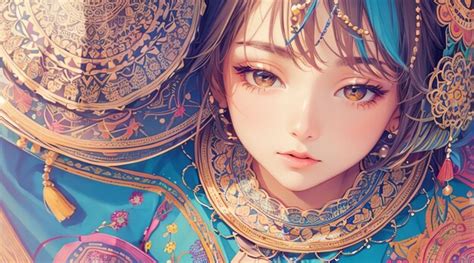 Premium AI Image | Mystical girl anime style art for wallpaper