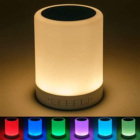 Expertzone USB Rechargeable, TWS Wireless LED Touch Night Light with Portable Bluetooth & HiFi ...