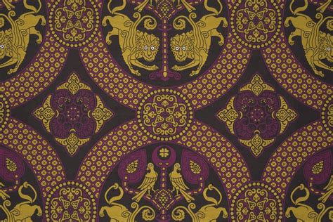 Medieval fabric, Byzantine silk with winged lions, 12th century - SARTOR BOHEMIA