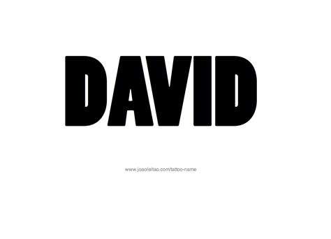 David Name Tattoo Designs