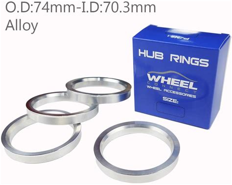 Automotive Hub Centric Rings Set of 4,Aluminium Alloy Hubrings WHEEL CONNECT Hub Centric Rings I ...