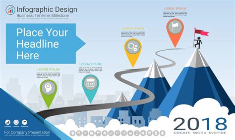 Roadmap with milestones ppt template - kjamaker