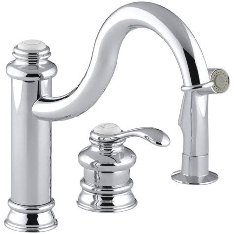 KOHLER Fairfax Polished Chrome 1-Handle High-Arc Kitchen Faucet at ...