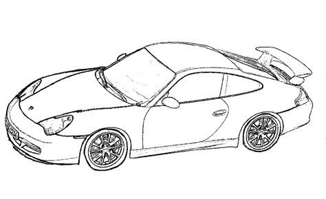 Porsche Car Coloring Pages GT3 | Race car coloring pages, Cars coloring pages, Truck coloring pages