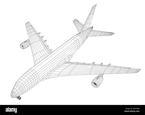 Passenger aircraft. 3d illustration Stock Photo - Alamy