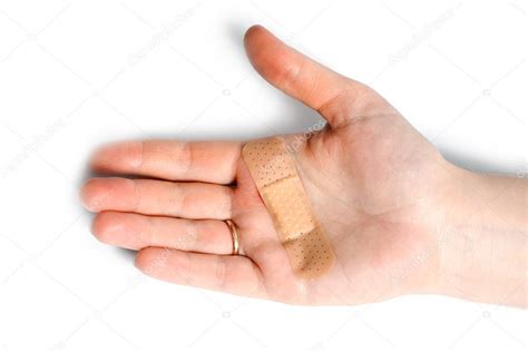 Sticking-plaster on hand — Stock Photo © -vvetc- #1334422