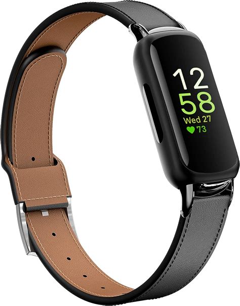 Amazon.com: Farluya Compatible with Fitbit Inspire 3 Bands,Soft Leather Bands Quick Release ...