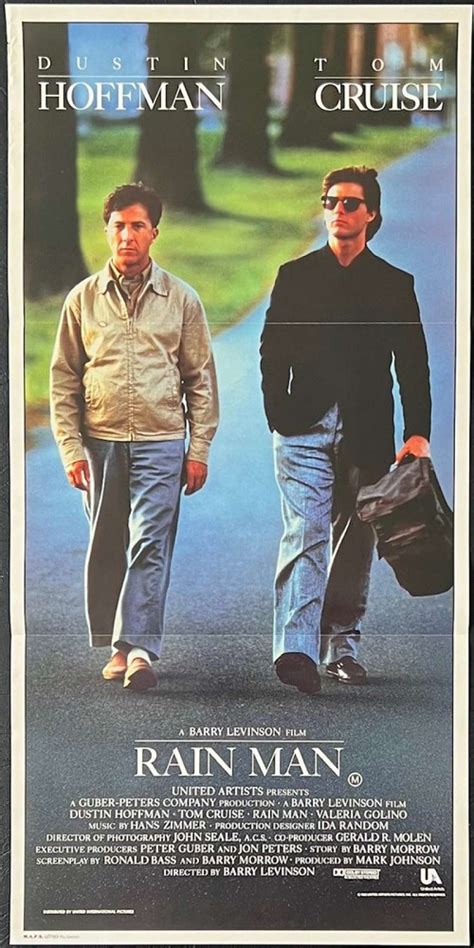 All About Movies - Rain Man Poster Original Daybill 1988 Tom Cruise Dustin Hoffman Barry Levinson