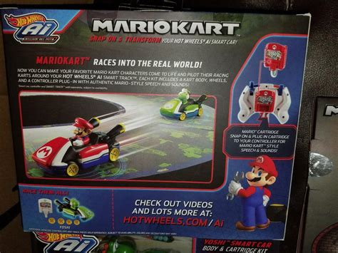 Hot Wheels Ai Mario Kart Bowser's Castle Smart Track Starter Kit w ...