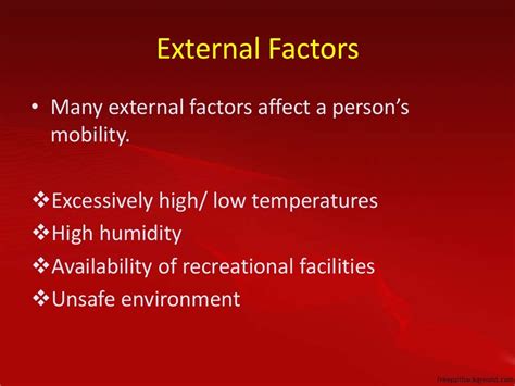 Factors affecting mobility and immobility