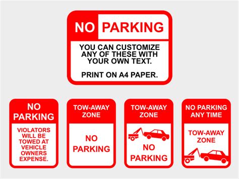 Printable Free Printable No Parking Signs - FREE PRINTABLE TEMPLATES