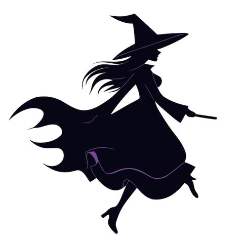 Premium Vector | Free vector witch vector silhouette