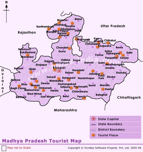 Madhya Pradesh Tourist Map