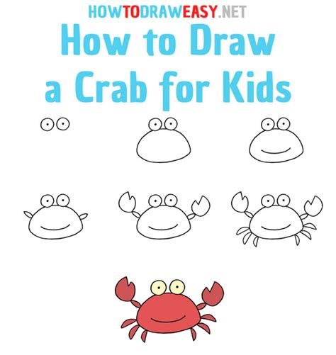 How to Draw a Crab for Kids - How to Draw Easy