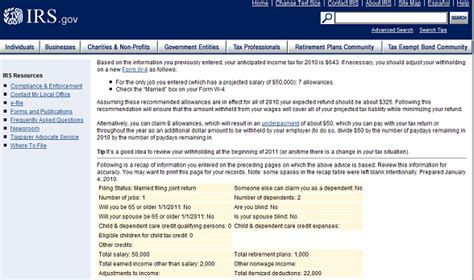 IRS Federal Tax Withholding Calculator - Tax Withholding Estimator 2021