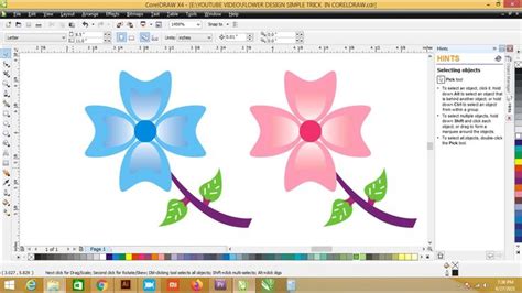 FLOWER DESIGN SIMPLE TRICK IN CORELDRAW