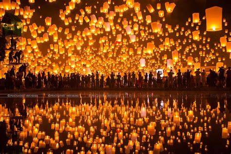 Plongez au cœur de la magie lumineuse du Yi Pang Festival | Romantic honeymoon destinations, Sky ...