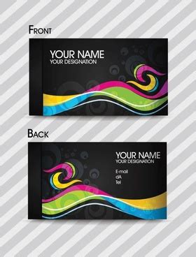 Color business card template vector Free vector in Encapsulated PostScript eps ( .eps ) vector ...