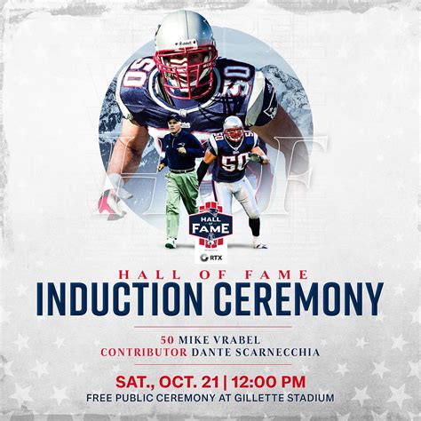 Patriots Hall of Fame – Mike Vrabel and Dante Scarnecchia Induction Ceremony | Patriot Place